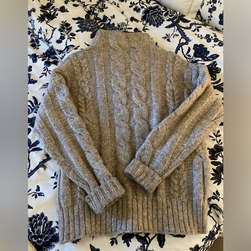 Karen Kane Chunky Cable Knit Turtleneck Sweater, small